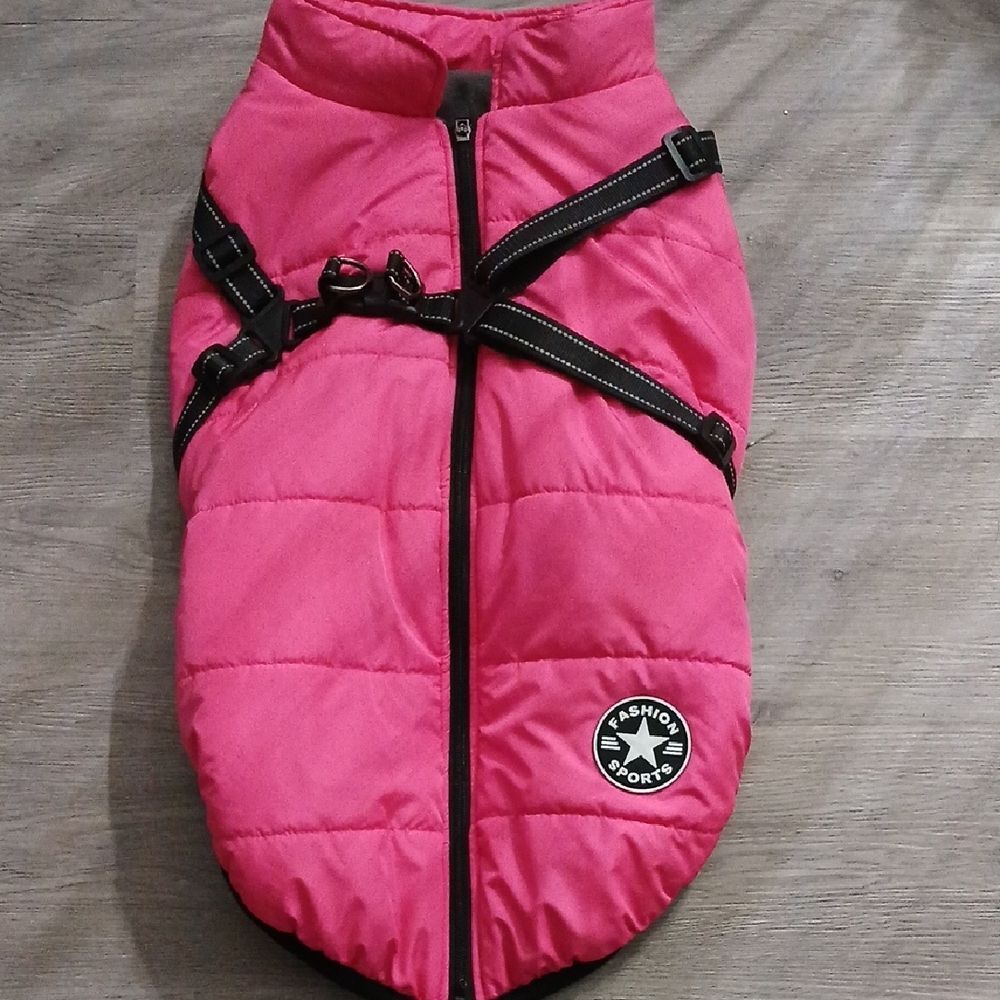 Fashion Sports Pink Weather Water proof  Winter Dog Jacket Sz 5XL NWOT